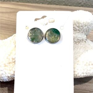 99. Aventurine and beach sand Stud Earrings